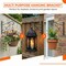 Scroll-Design Metal Wall Bracket for Hanging Accessories and Flowerpots for Indoor & Outdoor Use